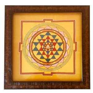 sri Yantra embroidered on pure silk